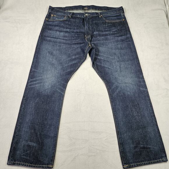 Polo Ralph Lauren Jeans Mens 40x30 Varick Slim Straight Dark Wash Denim Blue - Picture 1 of 14